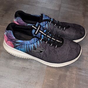 Skechers Black and Blue Athletic Shoes